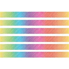 Teacher Created Resources Colorful Scribble Straight Border Trim, 210ft.