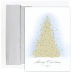 JAM Paper 5" x 7" Frosted Tree Design Cards & Matching Envelopes Set, Frosted Tree Design, 16ct.