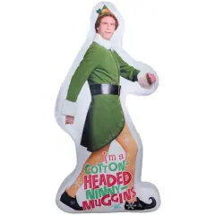 6ft. Airblown&reg; Inflatable Photorealistic Christmas Buddy the Elf Strolling