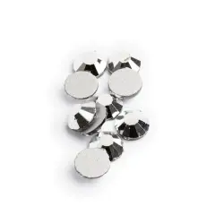 John Bead Crystal Lane SS20 Metallic Glass Round Flatback Rhinestones, 1,440ct. Metallic Silver