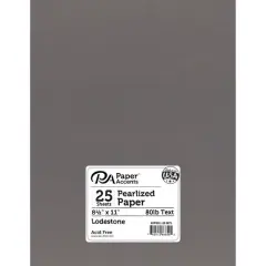 PA Paper&trade; Accents Pearlized 8.5" x 11" 80lb. Paper, 25 Sheets Lodestone