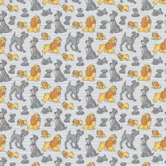 Disney Lady and The TrampLove Over Time Packed Cotton Fabric