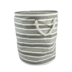 DII&reg; Urban Stripe Gray Round Storage Bin