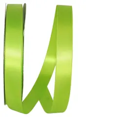 JAM Paper 7/8" x 100yd. Double Face Satin Allure Ribbon Apple Green