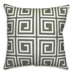 Geometric Maze Versatile Throw Pillow Sage