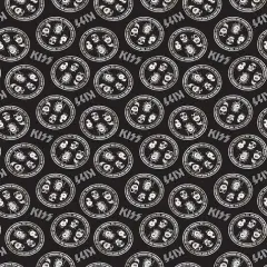 Epic Kiss Rock Names Cotton Fabric