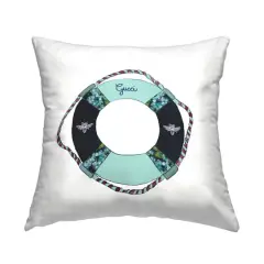 Stupell Industries Nautical Fashion Buoy Upscale Glam Trend Throw Pillow, 18" x 18"