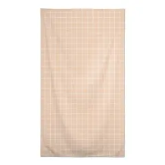 Peach Grid Tablecloth