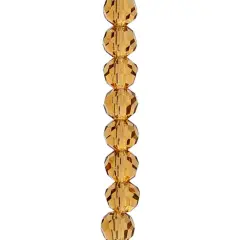 Preciosa Glass Crystal Round Beads, 4mm by Bead Landing&trade; Light Colorado Topaz