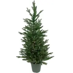 4ft. Pre-Lit Potted Real Touch&trade; Grande Spruce Artificial Christmas Tree, Clear Lights