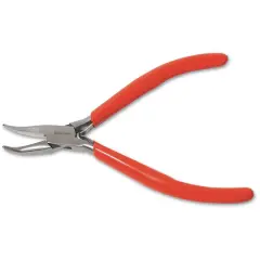 The Beadsmith&reg; 4.75" Red Bent Chain Nose Pliers