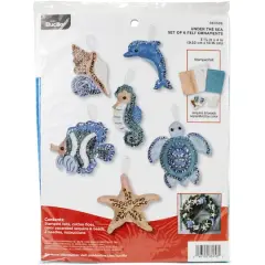 Bucilla&reg; Under The Sea Felt Ornaments Applique Kit Set