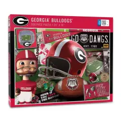 College Team Retro Series 500 Piece Puzzle Georgia Bulldogs