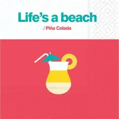 JAM Paper Life's A Beach Cocktail Napkins, 40ct.