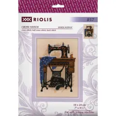 RIOLIS Cat With Sewing Machine Cross Stitch Kit