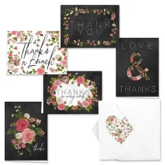 Hortense B. Hewitt Co. Chalkboard Floral Thank You Cards