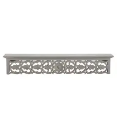 Habitat 30" Carved Gray Decorative Shelf