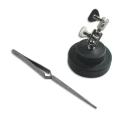 The Beadsmith&reg; Round Third Hand Base with Tweezer