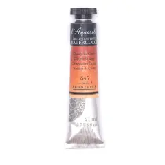 Sennelier French Artists' Watercolor, 21mL 645 Chinese Orange S3