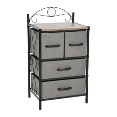 Household Essentials Victoria 32" 4-Drawer Dresser Ashwood