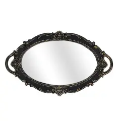 15.25" Antique Brass Mirror Tray Tabletop D&eacute;cor by Ashland&reg;