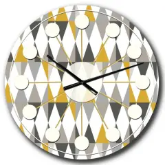 Designart 'Diamond Retro Viii Mid-Century Modern Wall Clock