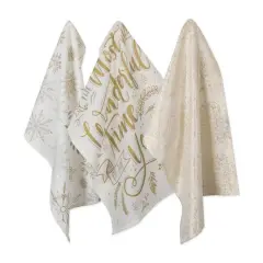 DII&reg; Assorted Winter Sparkle Dishtowel Set