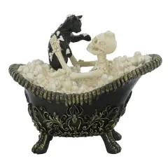 7.75" Bathing Skeleton with Black Cat Tabletop D&eacute;cor by Ashland&reg;