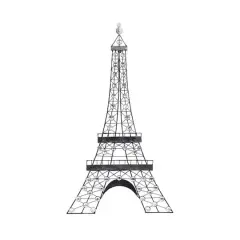 32" Black Metal Eiffel Tower Glam Wall D&eacute;cor