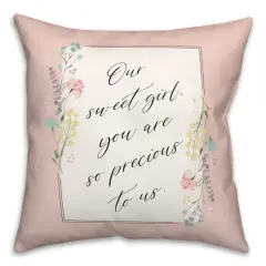 Precious To Us 18" x 18" Indoor/Outdoor Pillow