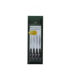 Faber-Castell&reg; PITT Artist Pen&reg; Black Fineliner Set, 4 Piece