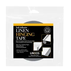Lineco&reg; Black Self-Adhesive Linen Hinging Tape
