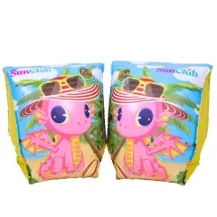 Pool Central&reg; 9" Pink Inflatable Dragon Swimming Arm Floats