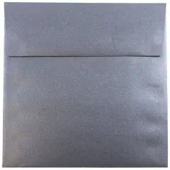 JAM Paper 6" Metallic Square Invitation Envelopes, 25ct. Anthracite Stardream