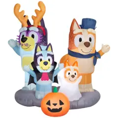 5.5" Airblown&reg; Inflatable Halloween Bluey & Family Scene