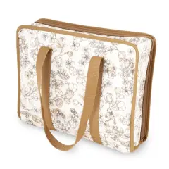 Dritz&reg; Beige Floral All-Purpose Project Organizer Bag