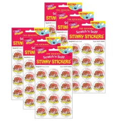 TREND Enterprises&reg; Super Stuff! Spaghetti Scented Stickers, 6 Packs of 24