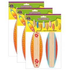 Teacher Created Resources&reg; Surfboards Accents, 3 Packs of 30