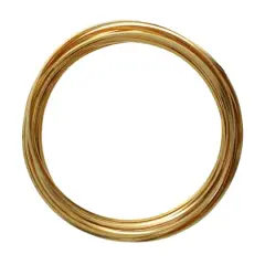 The Beadsmith&reg; Wire Elements&trade; 18 Gauge Tarnish Resistant Square Soft Temper Wire, 4yd. Gold