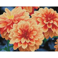Diamond Dotz&reg; Peach Dahlias Diamond Painting Artwork Kit