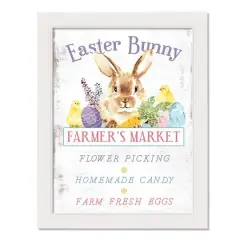 Easter Farmer's Market 12" x 16" White Framed Print Under Plexiglass