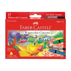 Faber-Castell&reg; 15 Color Watercolor Crayons