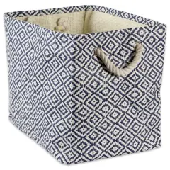 DII&reg; Small Geo Diamond Rectangle Paper Bin Nautical Blue