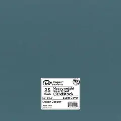 PA Paper&trade; Accents Pearlized 12" x 12" 111lb. Cardstock, 25 Sheets Ocean Jasper