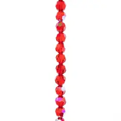 Preciosa Glass Crystal Round Beads, 6mm by Bead Landing&trade; Light Siam AB