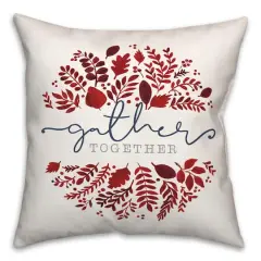Gather Together Leaves Autumn Throw Pillow