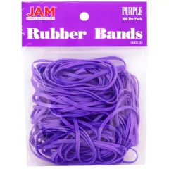 JAM Paper Size 33 Rubber Bands, 100ct. Purple
