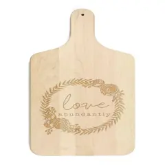 Love Abundantly 8" x 17" Maple Paddle Cutting Board