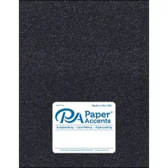 PA Paper&trade; Accents Glitter 8.5" x 11" Cardstock, 15 Sheets Black
