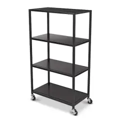 Black Heights 4-Tier Rolling Cart by Simply Tidy&reg;